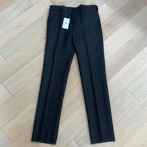 Zingone Italian brand boys soft wool grey dress pants slim fit